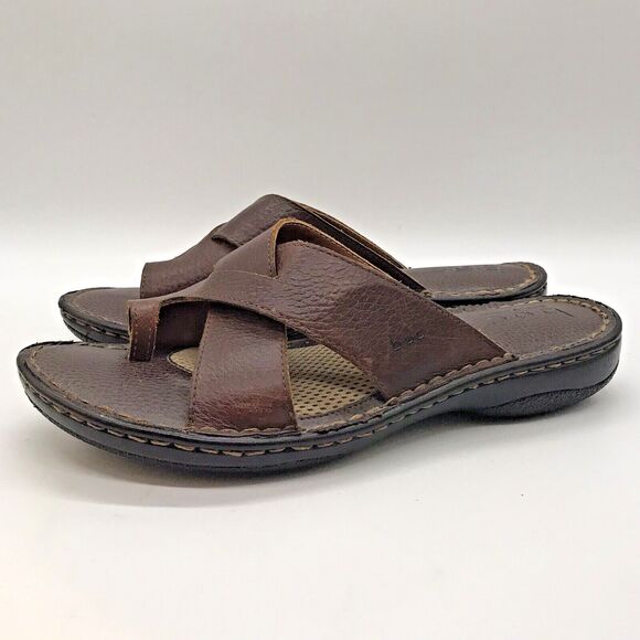 B.O.C. Shoes - B.O.C. Kalba French Roast Brown Full Grain Leather Strappy Women's 8M Sandals
